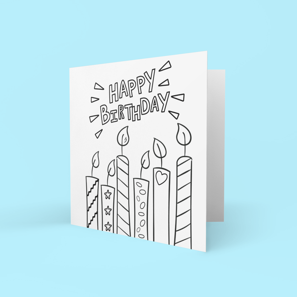 Colour Me Cards: Candles