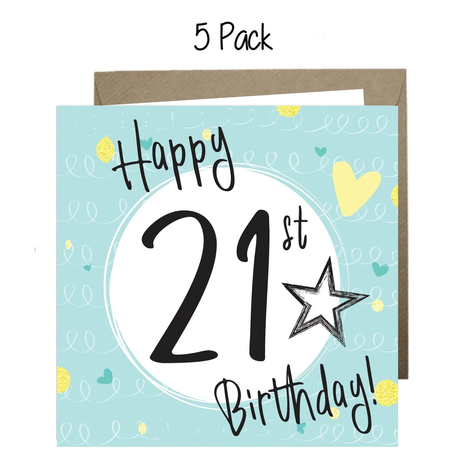 Wholesale - Happy 21st Birthday Greeting Cards Chasing Cards 