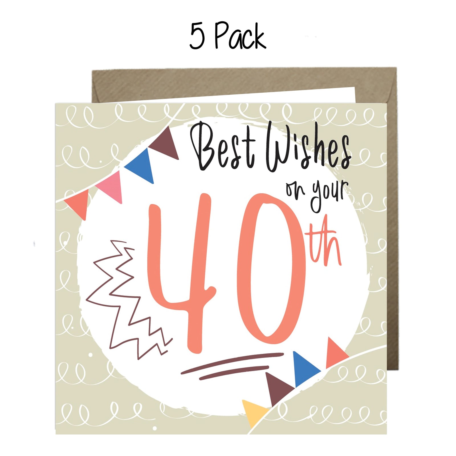 Wholesale - Happy 40th Birthday Greeting Cards Chasing Cards 