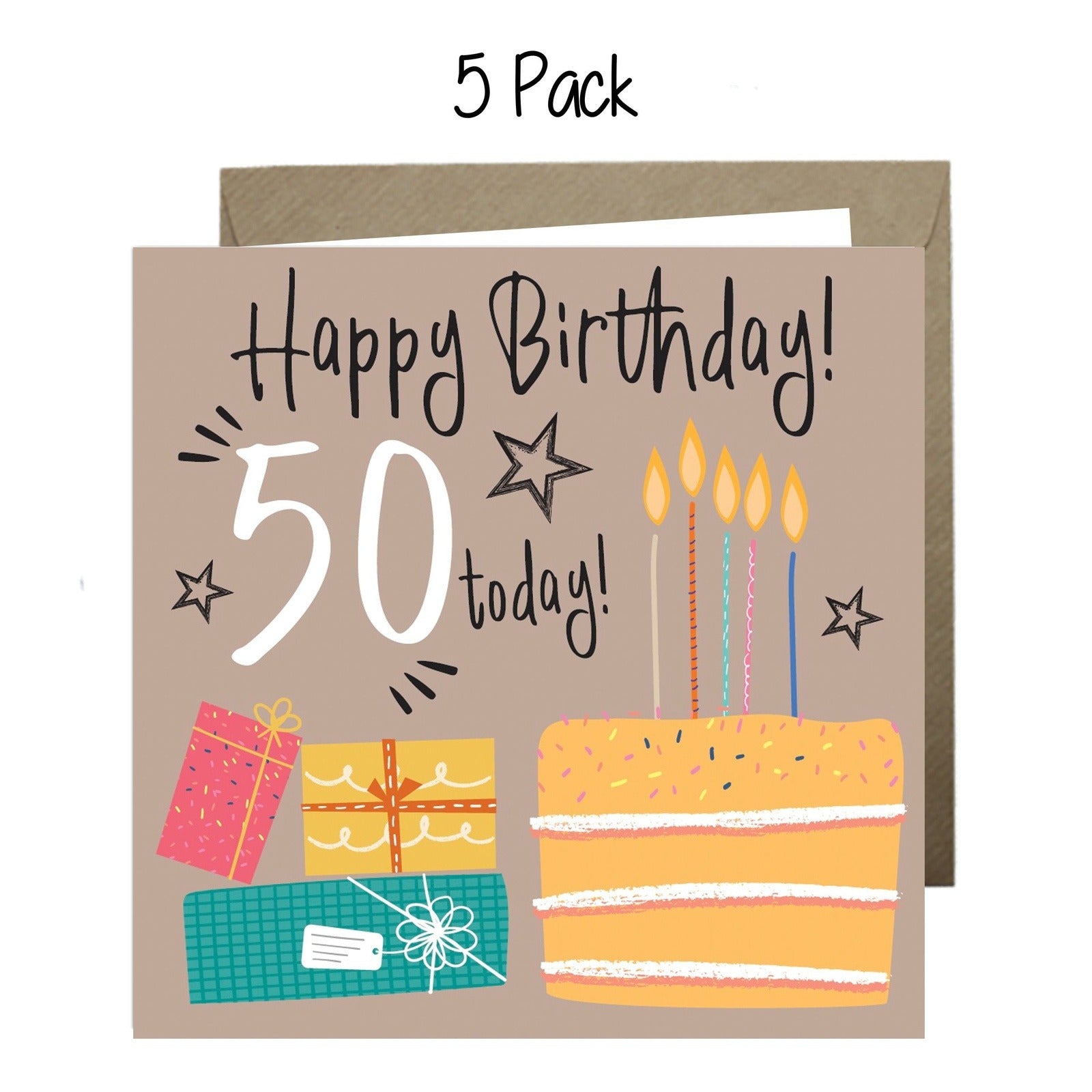 Wholesale - Happy 50th Birthday Greeting Cards Chasing Cards 