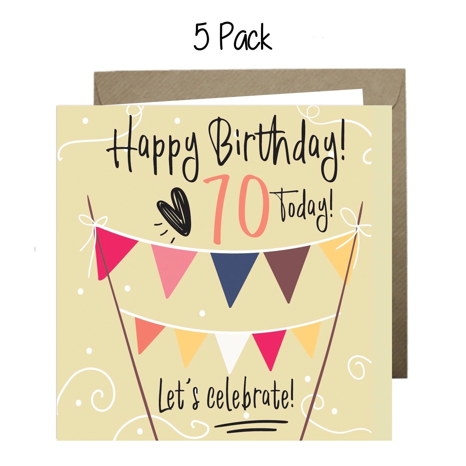 Wholesale - Happy 70th Birthday Greeting Cards Chasing Cards 