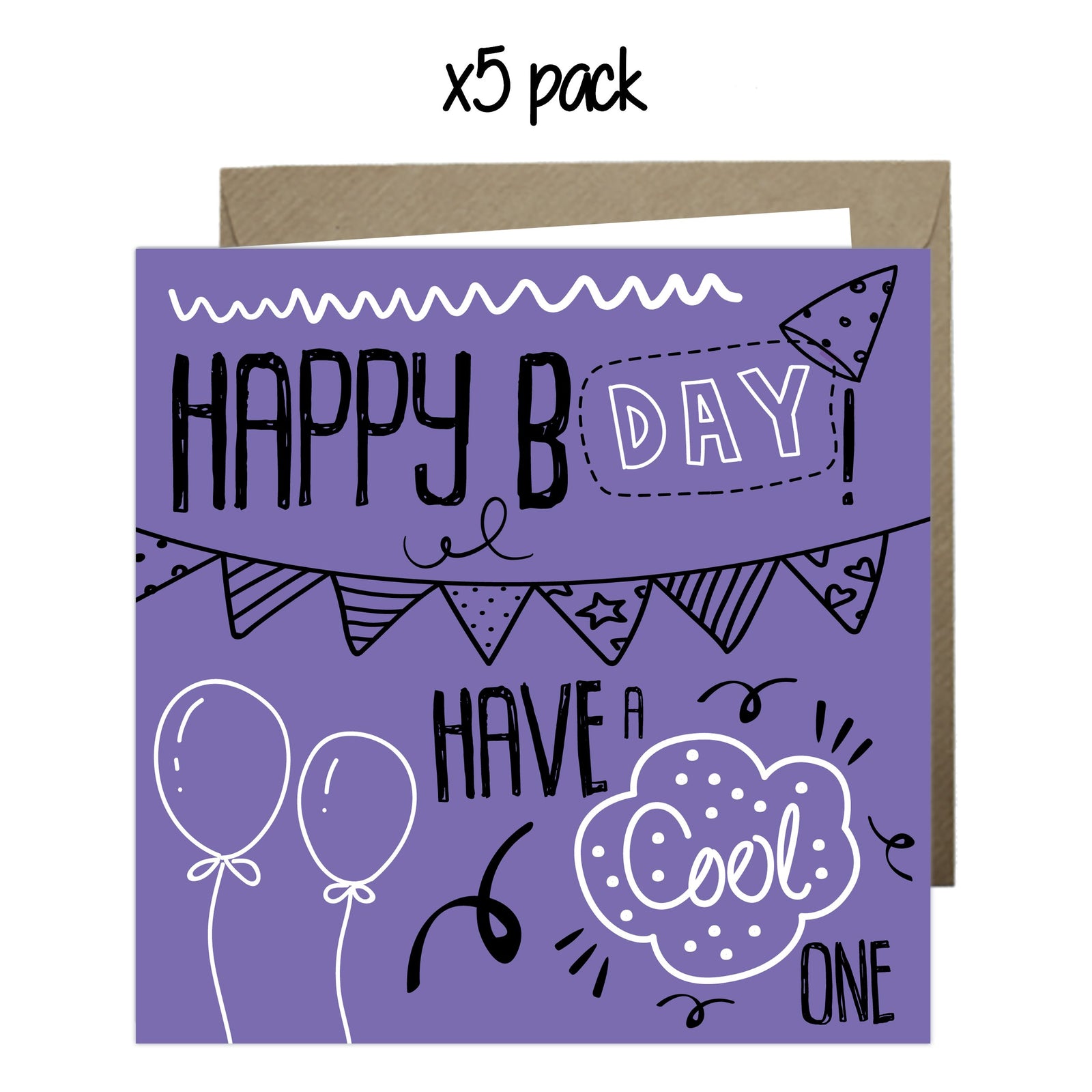 Wholesale - 'Happy BDay Have A Cool One' Boomer Cards Greeting Cards Chasing Cards 