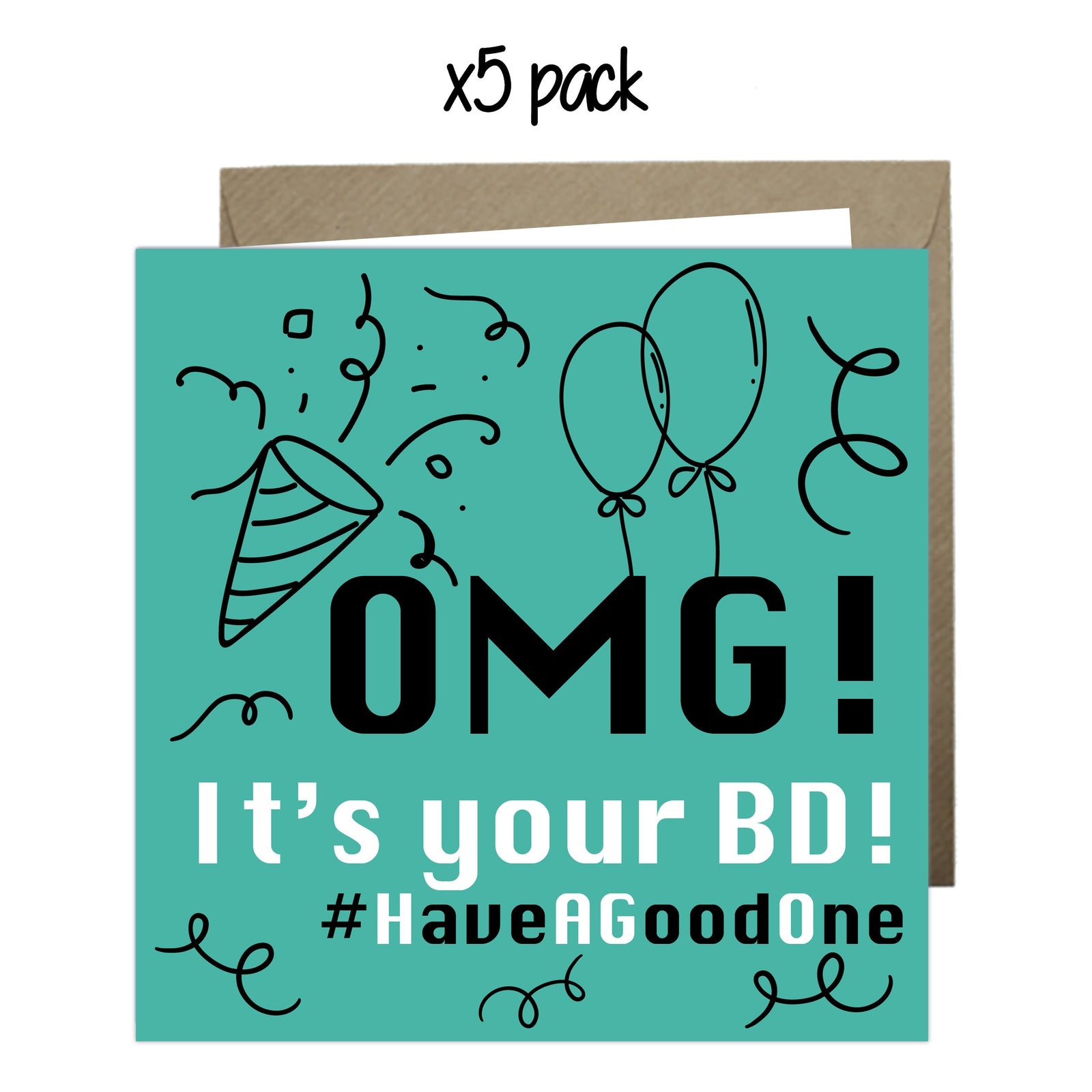 Wholesale - 'OMG It's Your BD' Boomer Cards Greeting Cards Chasing Cards 