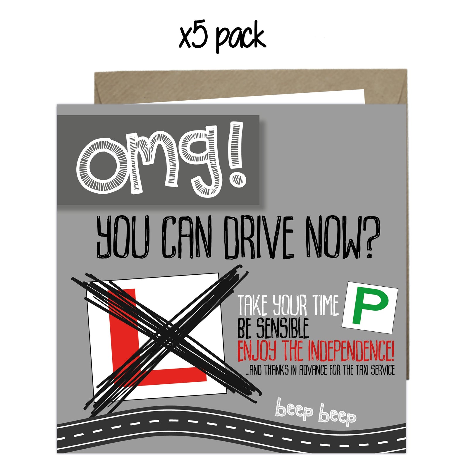 Wholesale - 'OMG, You Can Drive Now?' Boomer Cards Greeting Cards Boomer Cards 