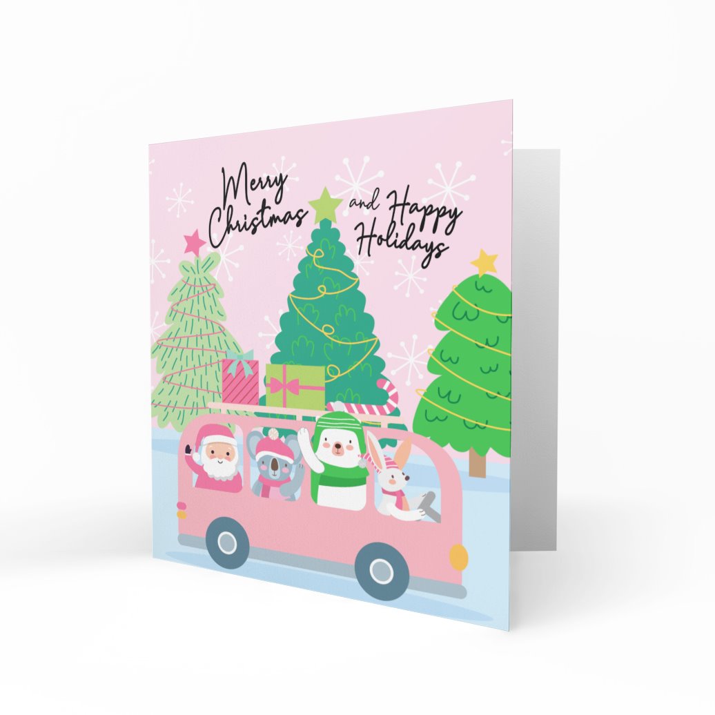 Wholesale - Merry Christmas & Happy Holidays Greeting Cards Chasing Cards 