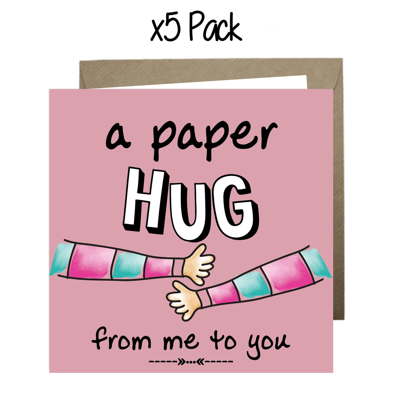 Wholesale - Paper Hug From Me To You Greeting Cards Paper Heart 