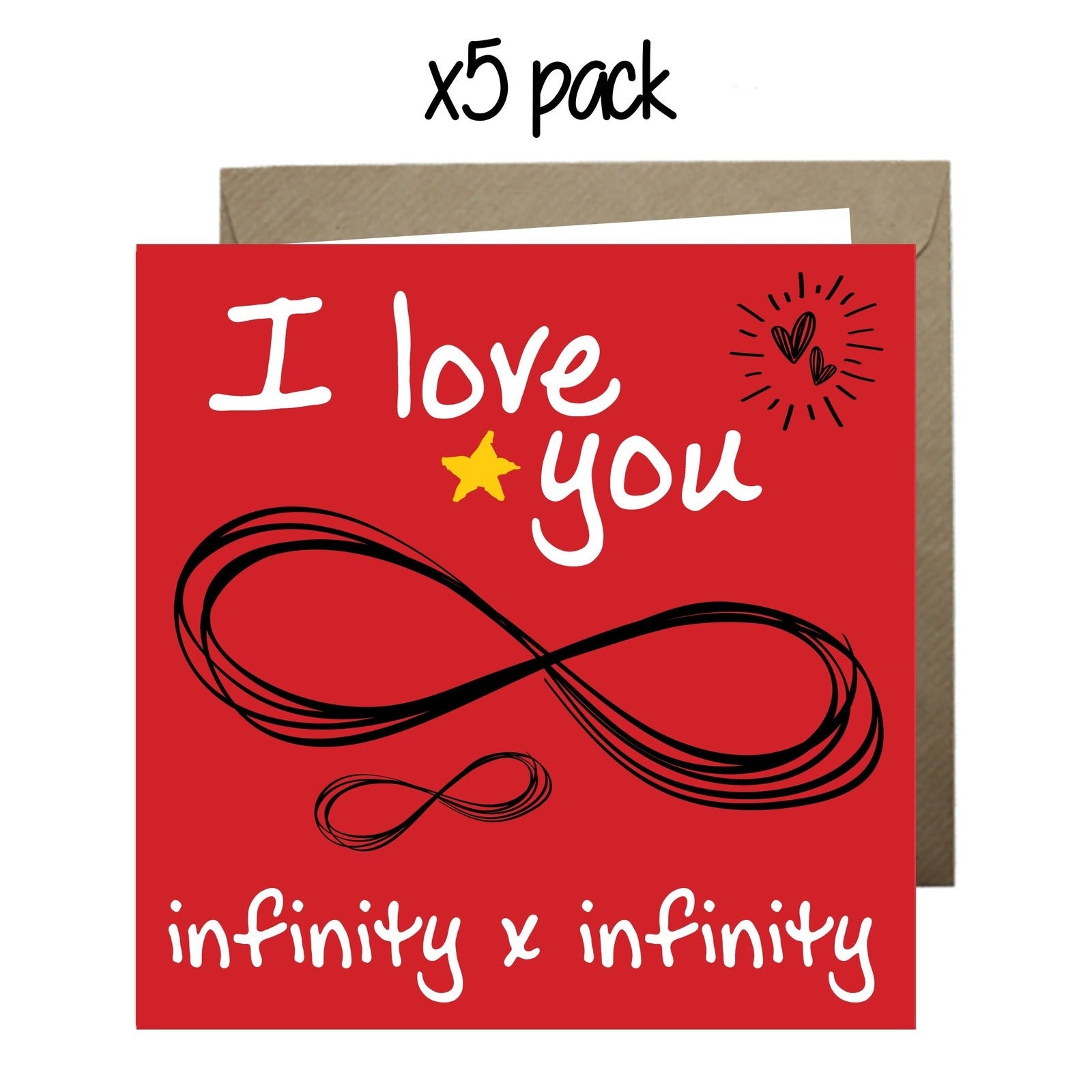 Wholesale - 'I Love You Infinity x Infinity' Greeting Cards Chasing Cards 
