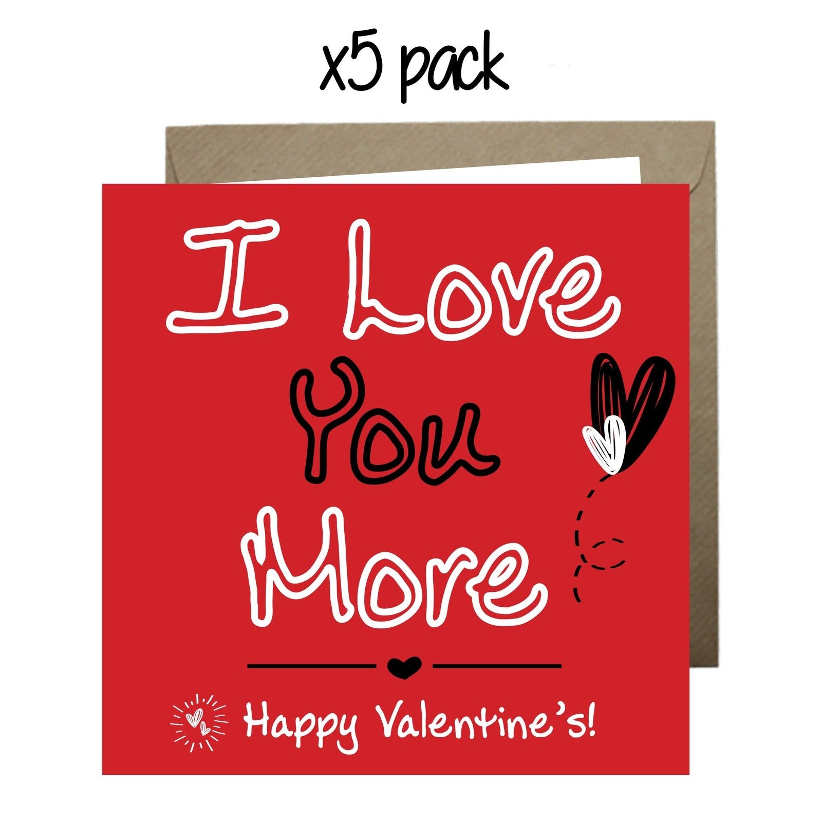 Wholesale - 'I Love You More' Greeting Cards Chasing Cards 
