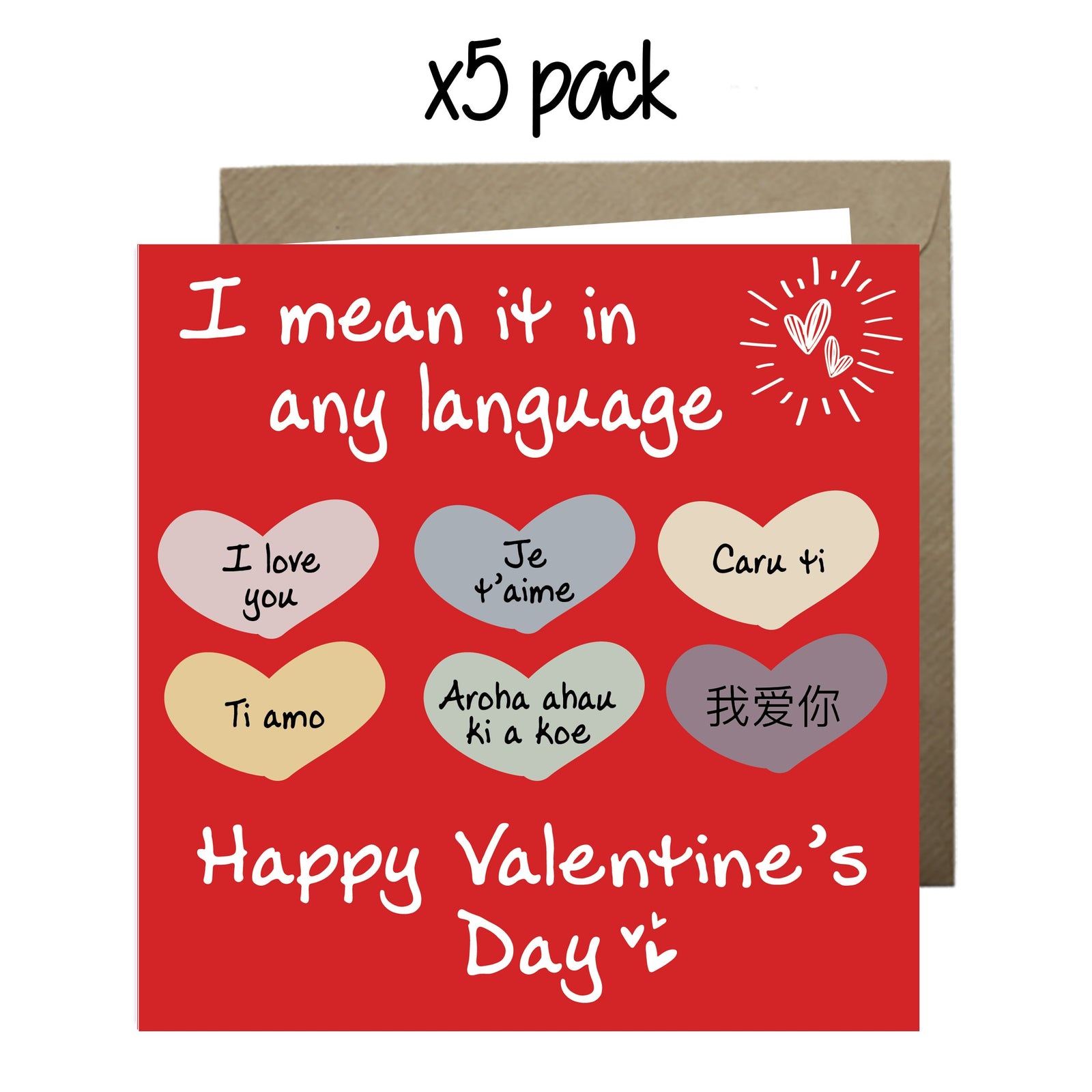 Wholesale - 'I Mean It In Any Language' Greeting Cards Chasing Cards 