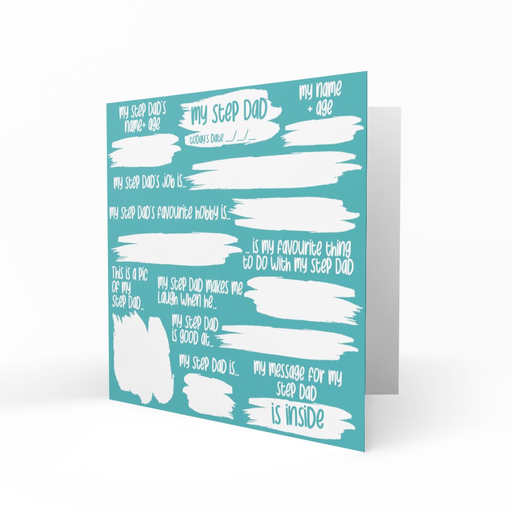 Wholesale - My Step Dad Keepsake Card Greeting Cards Chasing Cards 