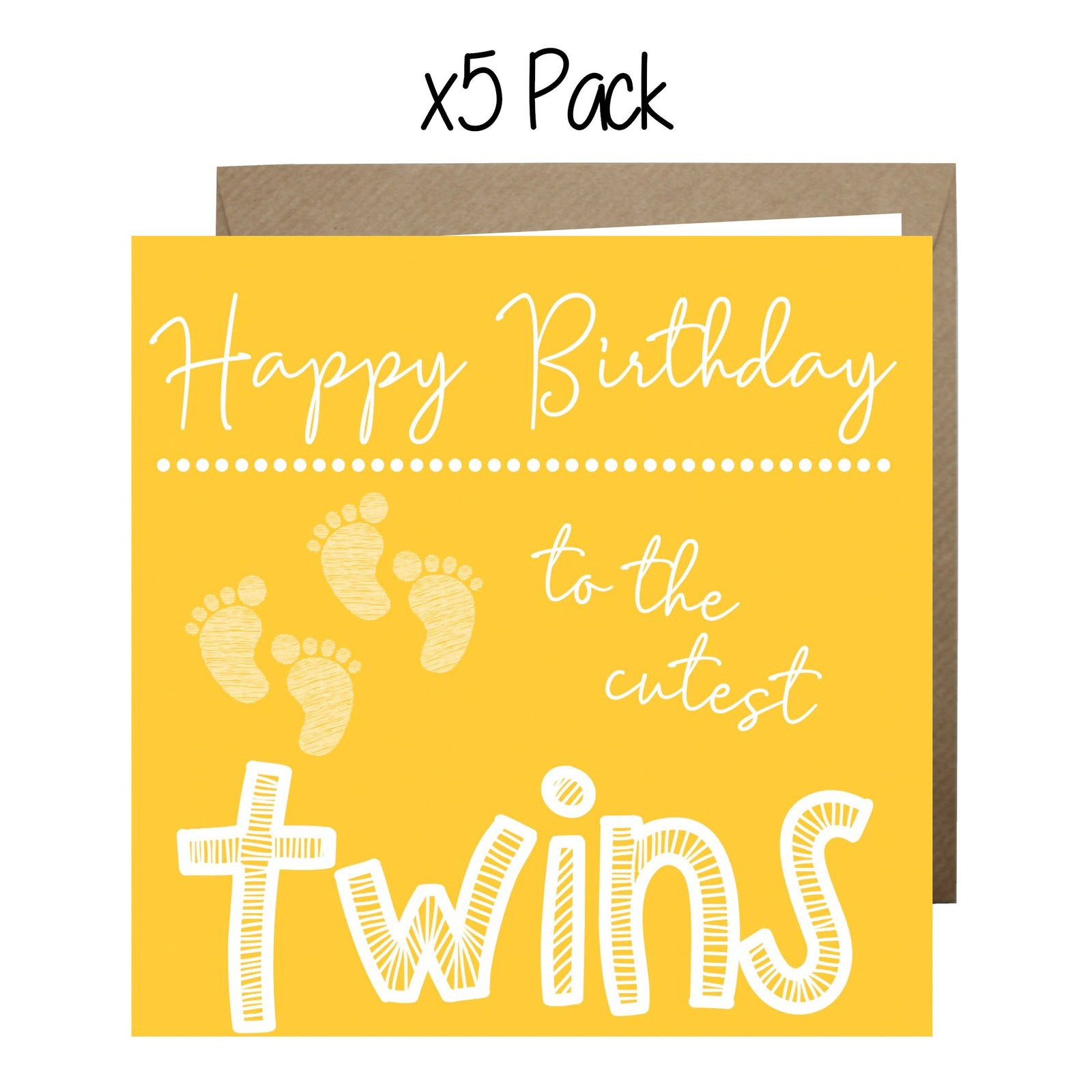 Wholesale - 'The Cutest Twins' Greeting Cards Happy Doodle 