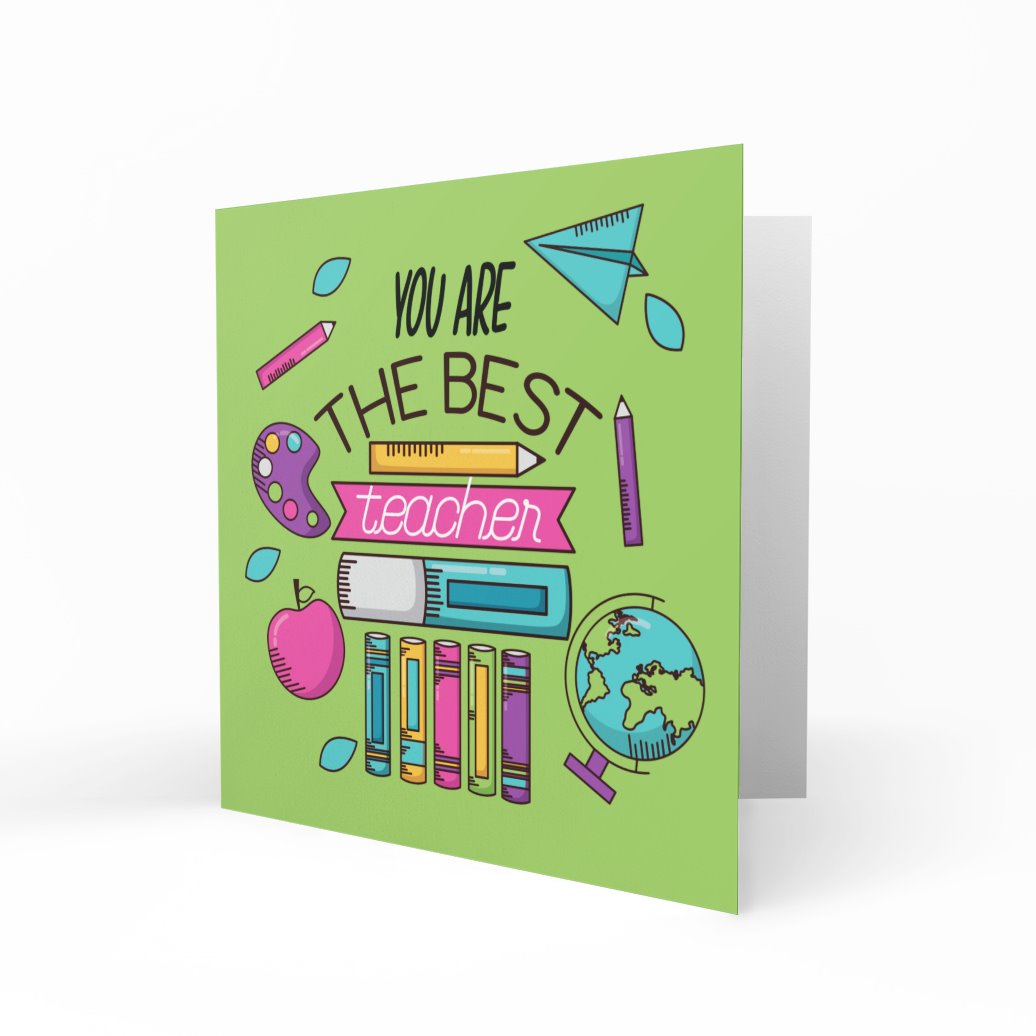 Wholesale - You Are The Best Teacher Greeting Cards Chasing Cards 