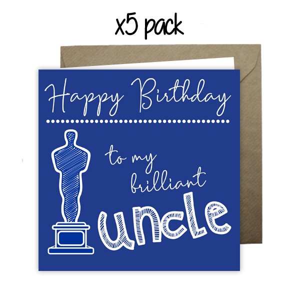 Wholesale - 'To My Brilliant Uncle' Happy Doodle Card Greeting Cards Happy Doodle 