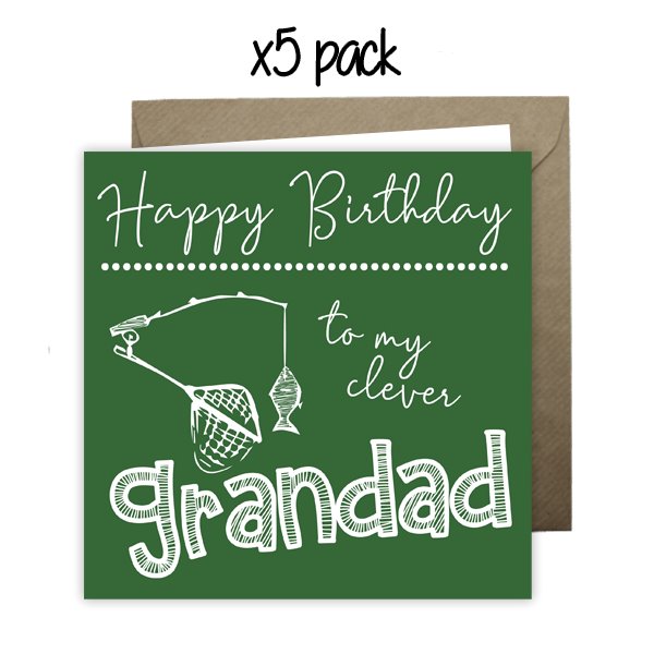 Wholesale - 'To My Clever Grandad' Happy Doodle Card Greeting Cards Happy Doodle 