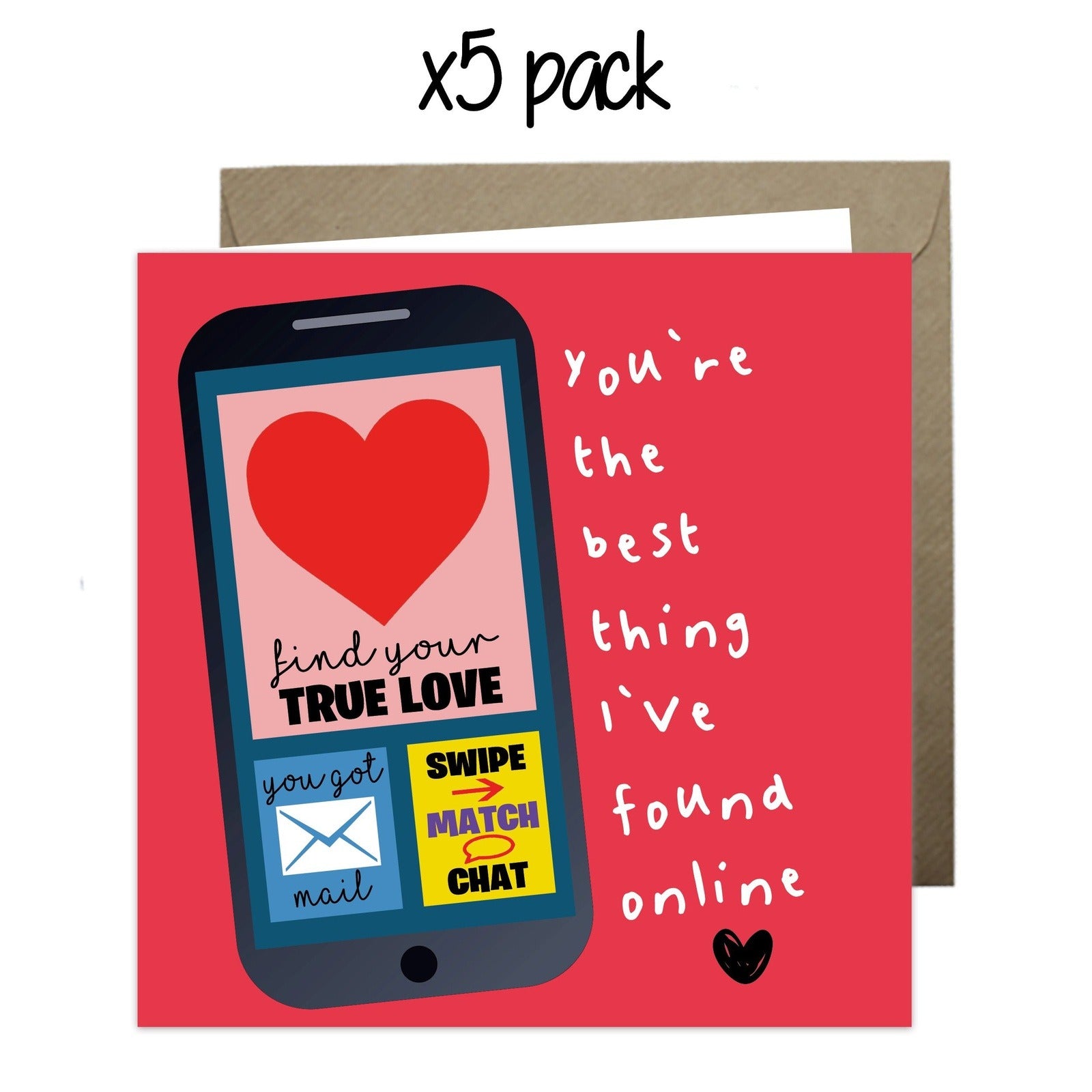 Wholesale - 'You're The Best Thing I Found Online' Just Because Card Greeting Cards Just Because 