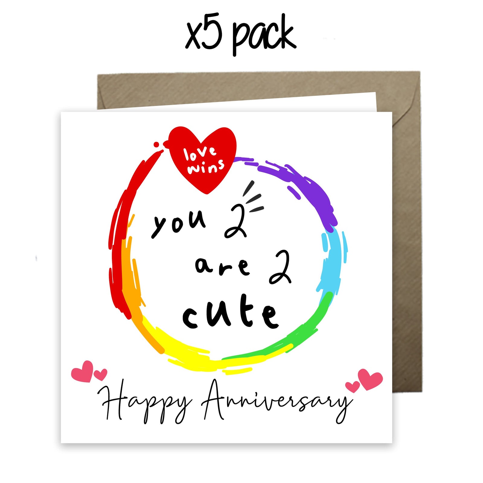 Wholesale - 'You 2 are 2 Cute' One Love Card Greeting Cards One Love 