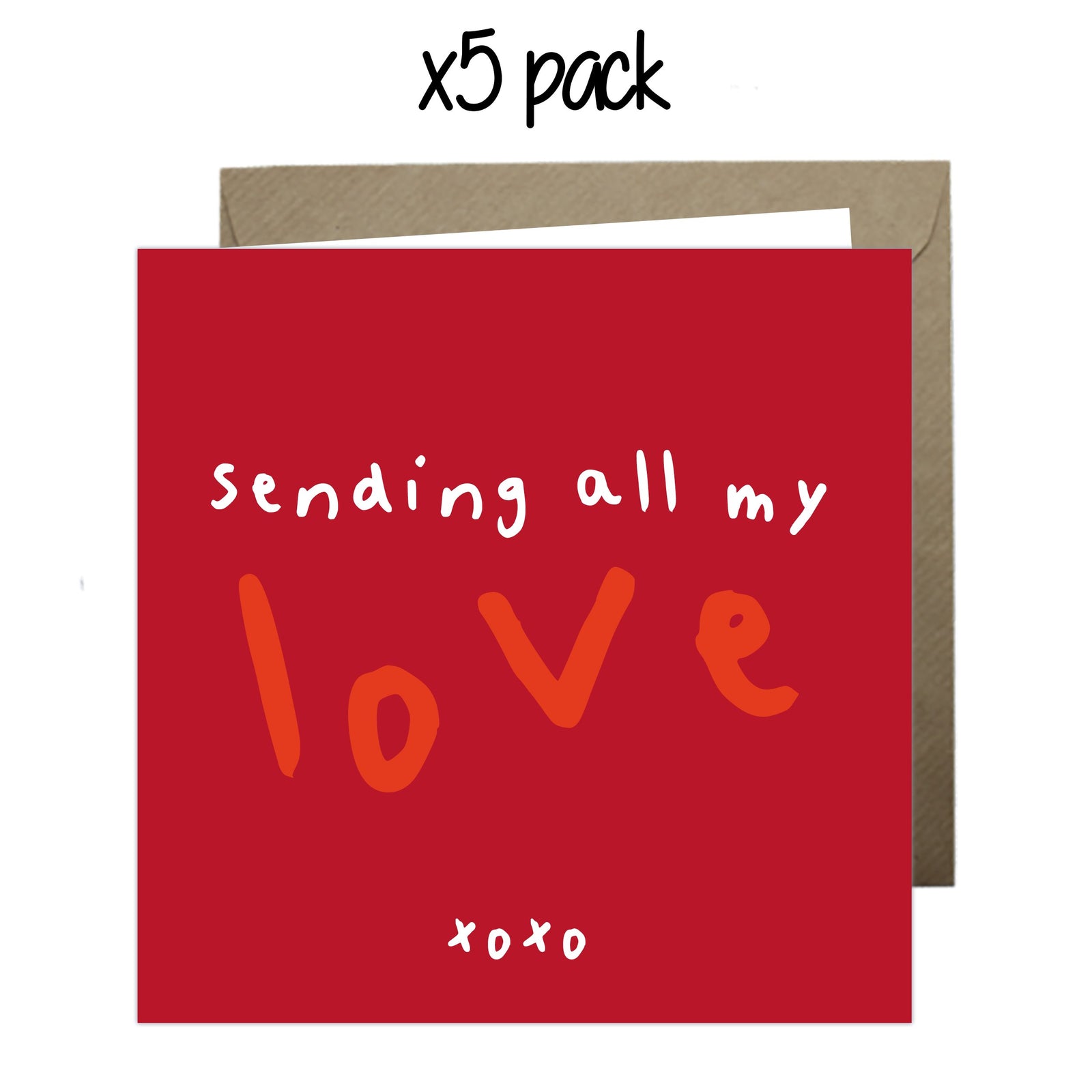 Wholesale - 'Sending All my Love' Paper Hearts Card Greeting Cards Paper Heart 