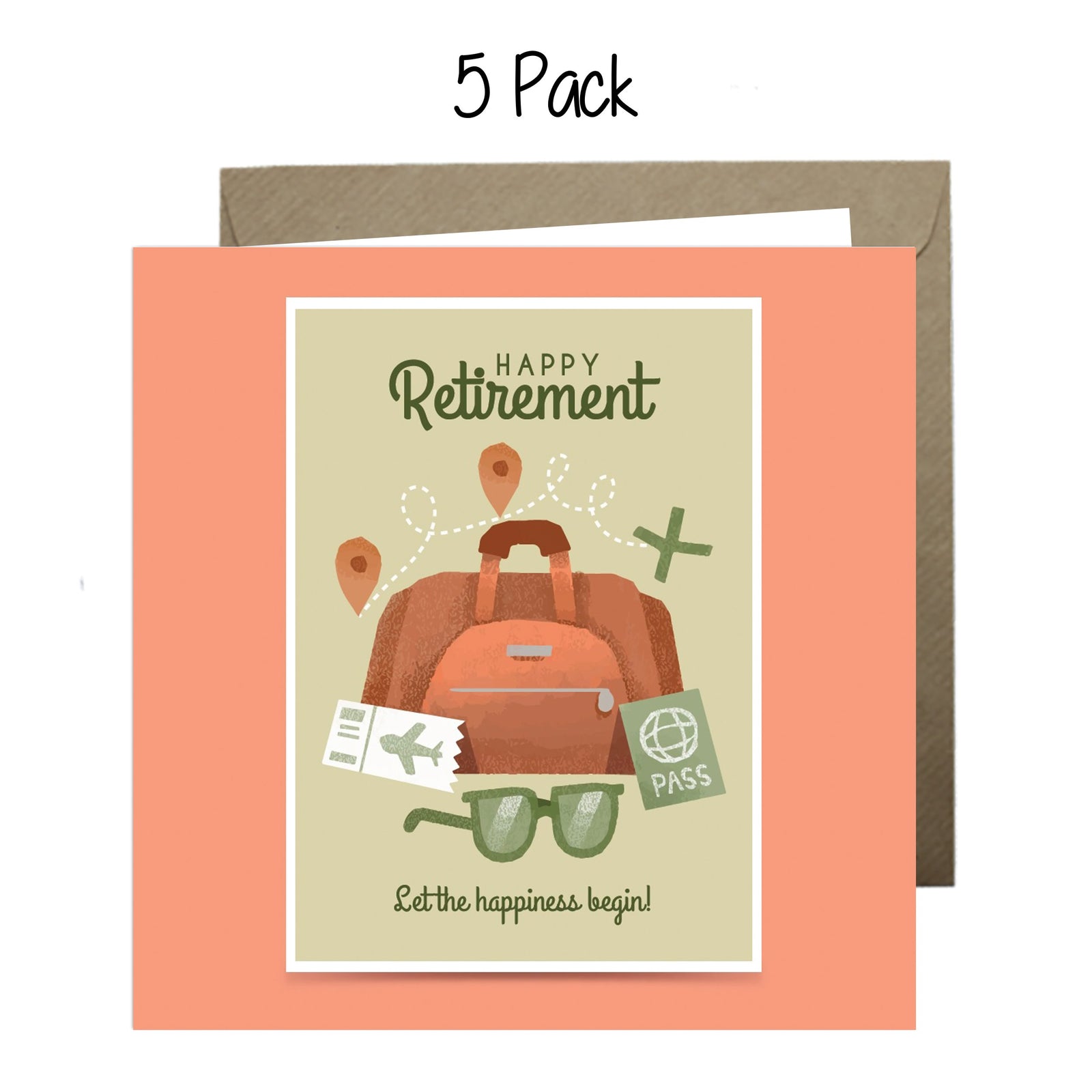 Wholesale - Happy Retirement Greeting Cards Paper Heart 