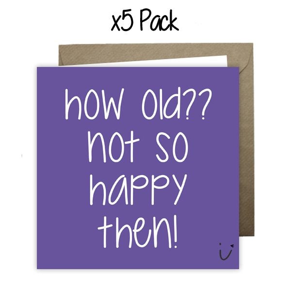 Wholesale - 'How Old??' Sarki Cards Greeting Cards Sarki Cards 