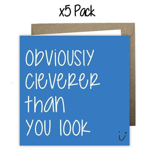 Wholesale - 'Obviously Cleverer Than You Look' Sarki Cards Greeting Cards Sarki Cards 