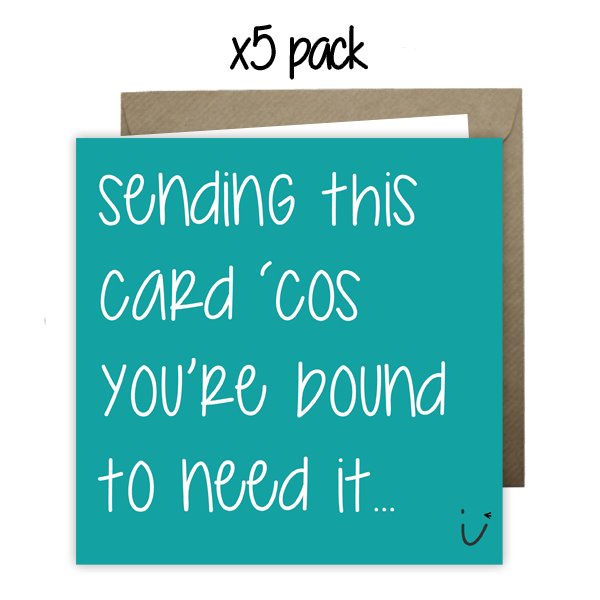 Wholesale - 'You're Bound to Need It' Sarki Cards Greeting Cards Sarki Cards 