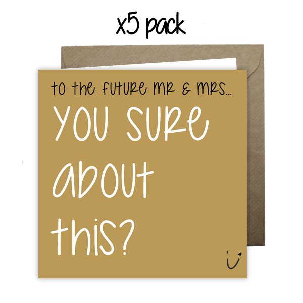 Wholesale - 'You Sure About This?' Sarki Cards Greeting Cards Sarki Cards 