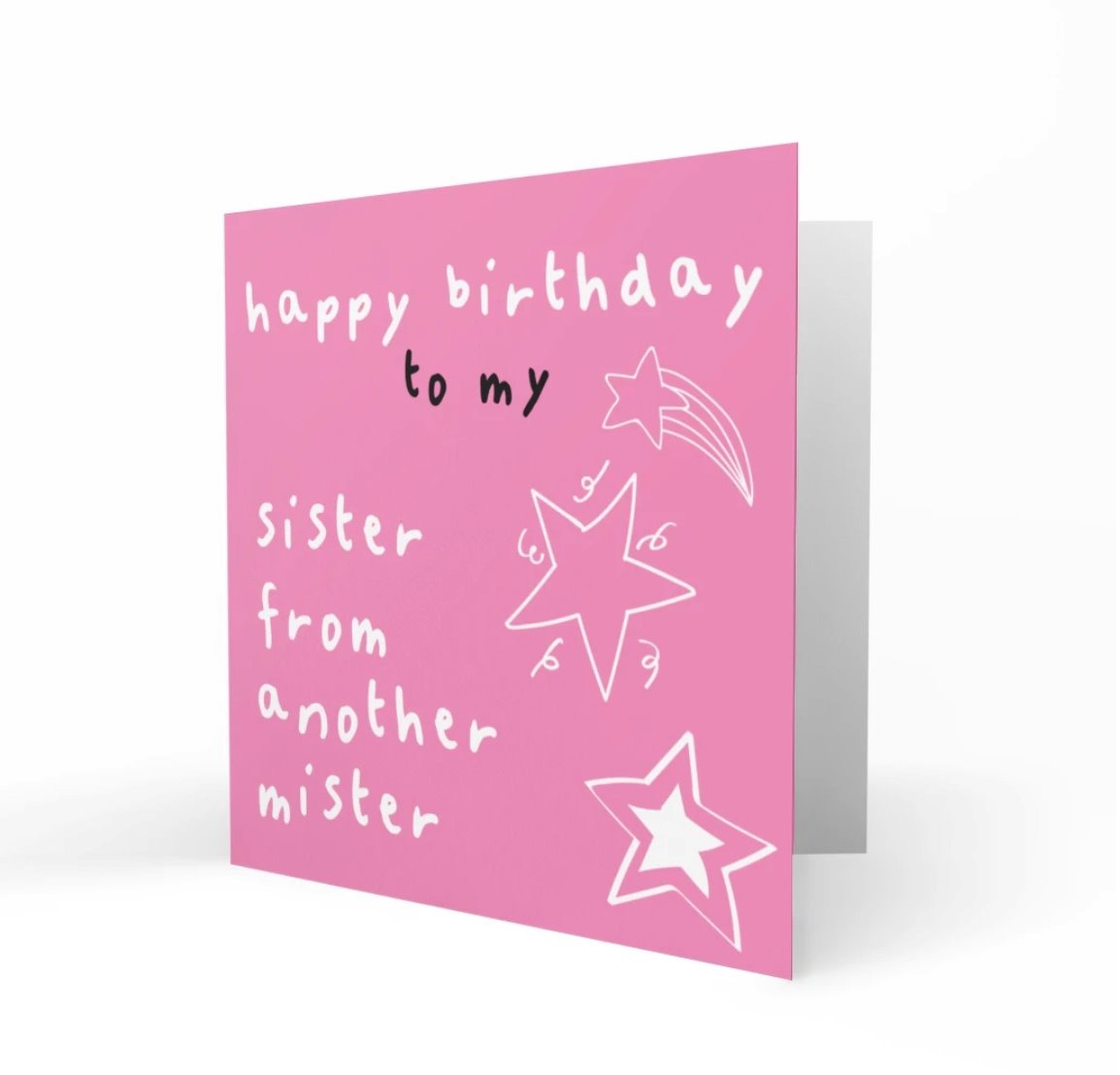Wholesale - Sister From Another Mister Greeting Cards Paper Heart 