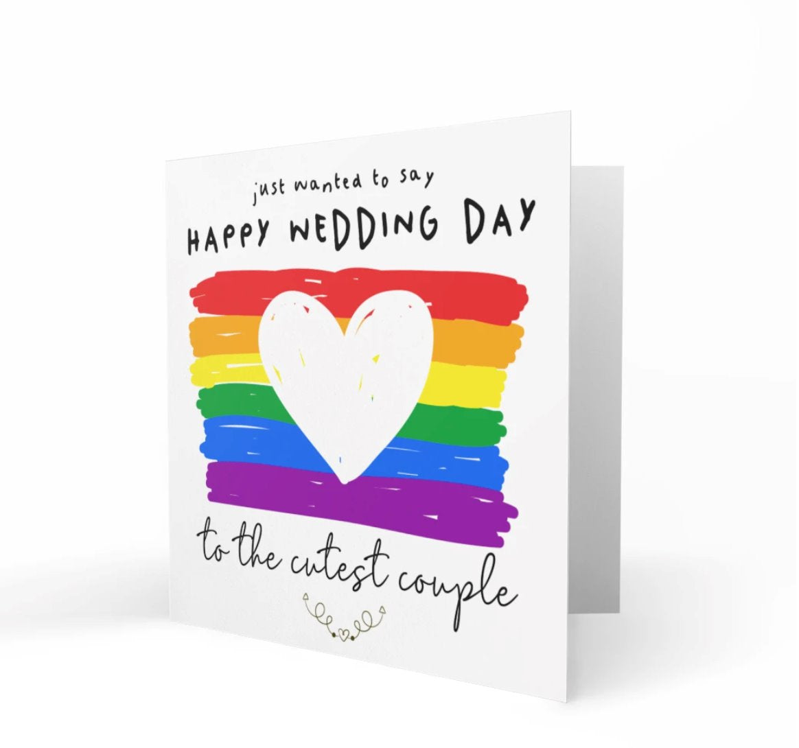 Wholesale - Happy Wedding Day to the Cutest Couple Greeting Cards One Love 