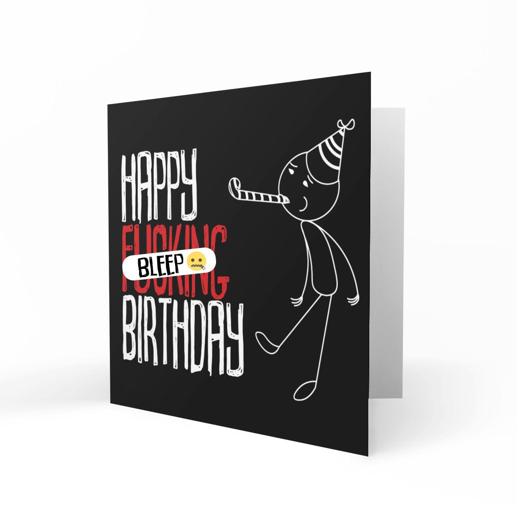 Happy F@#King Birthday Chasing Cards 