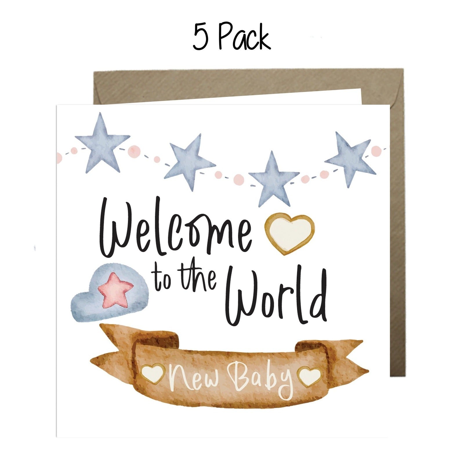 Wholesale - Welcome To The World Greeting Cards Paper Heart 