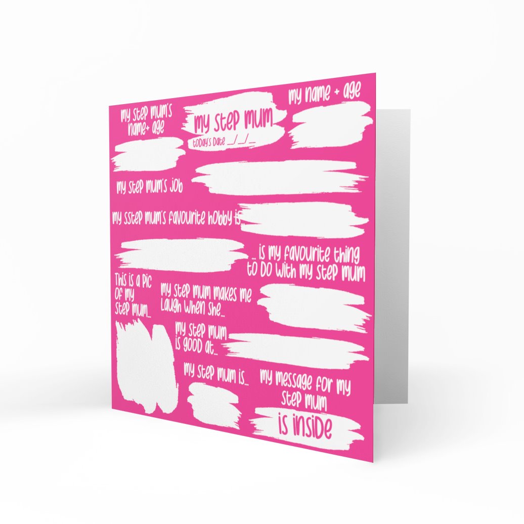 Wholesale - My Step Mum Keepsake Card Greeting Cards Chasing Cards 