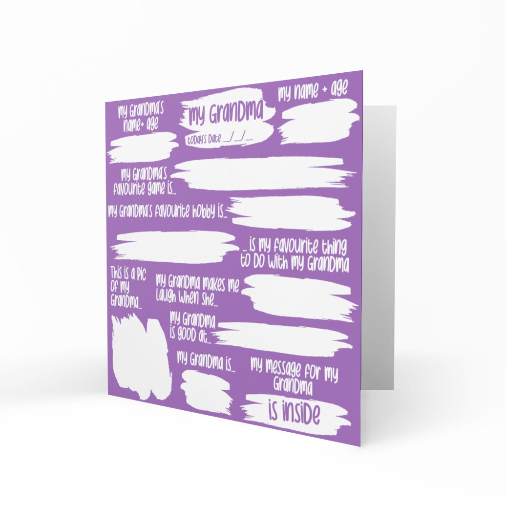 Wholesale - My Grandma Keepsake Card Greeting Cards Chasing Cards 