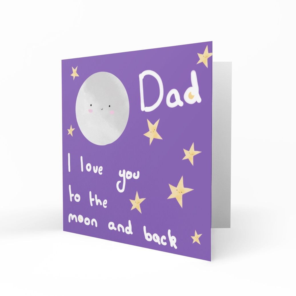 Wholesale - Dad, I Love You To The moon & Back Greeting Cards chasing cards 