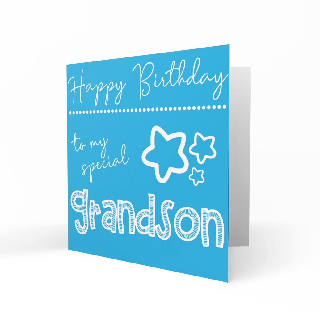 To My Special Grandson Greeting Cards Happy Doodle 