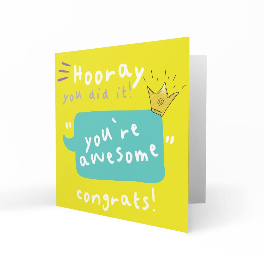 Wholesale - Hooray, You Did It Greeting Cards Paper Heart 