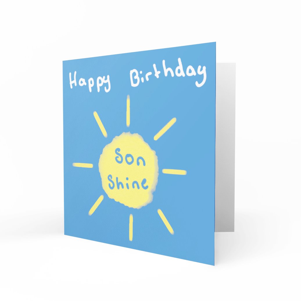 Wholesale - Happy Birthday Son-Shine Greeting Cards chasing cards 