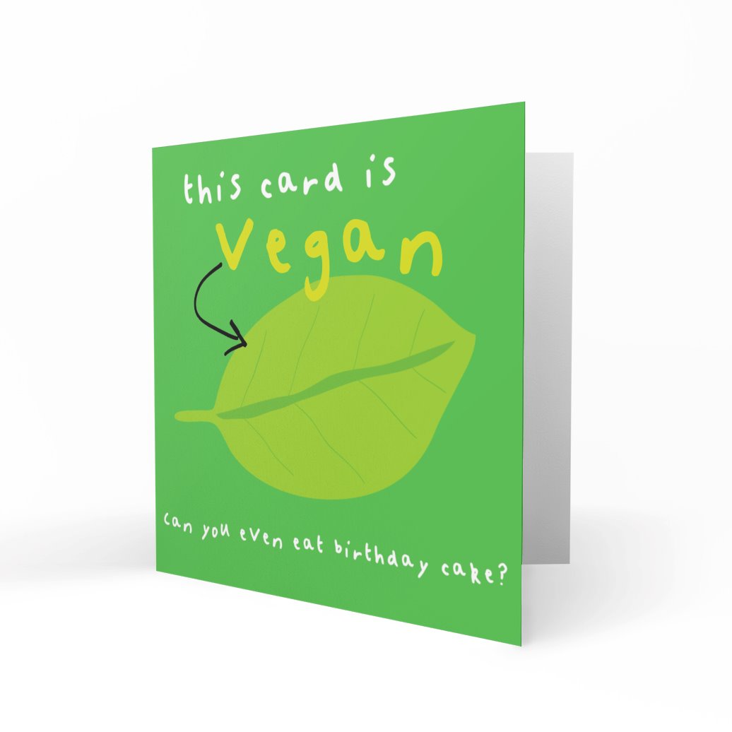 Wholesale - 'This Card is Vegan' Greeting Cards Paper Heart 