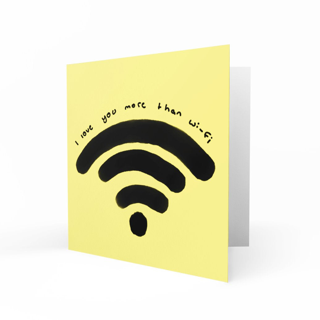 Wholesale - I Love You More Than Wifi Greeting Cards chasing cards 