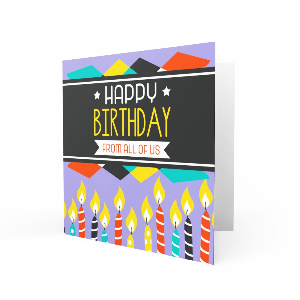 Wholesale - Happy Birthday To You From All Of Us Greeting Cards Happy Doodle 