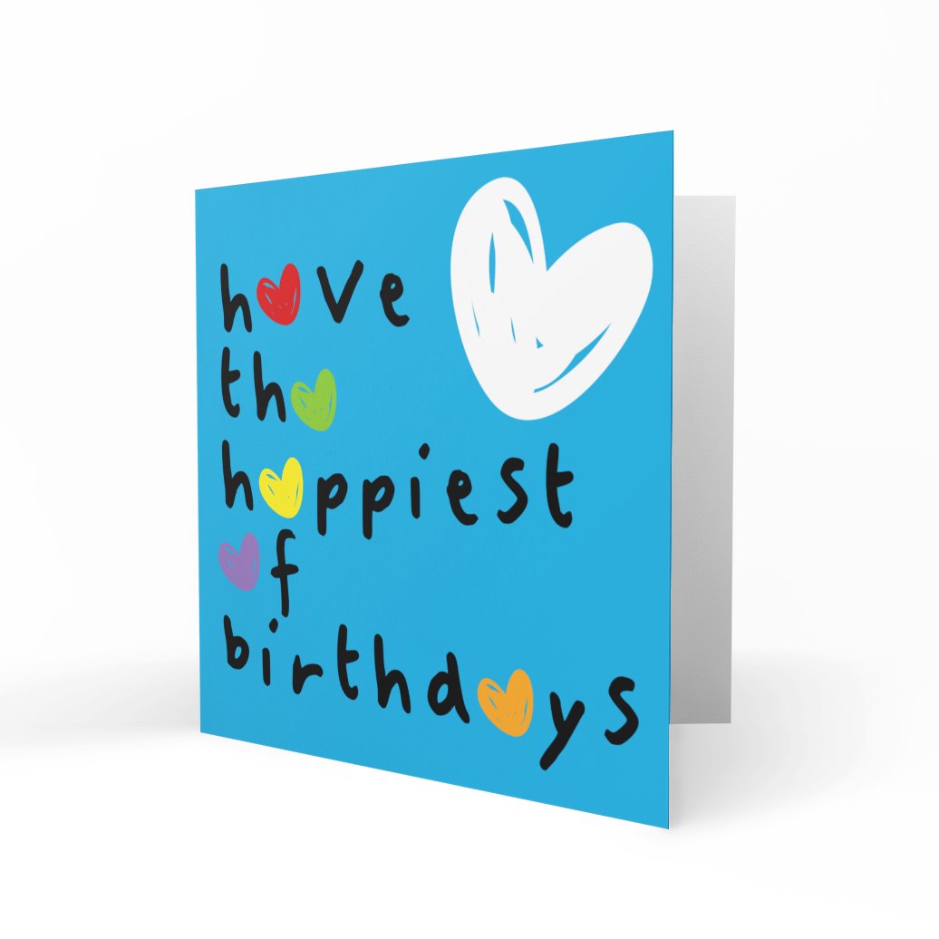 Wholesale - 'Have The Happiest of Birthdays' Greeting Cards Paper Heart 