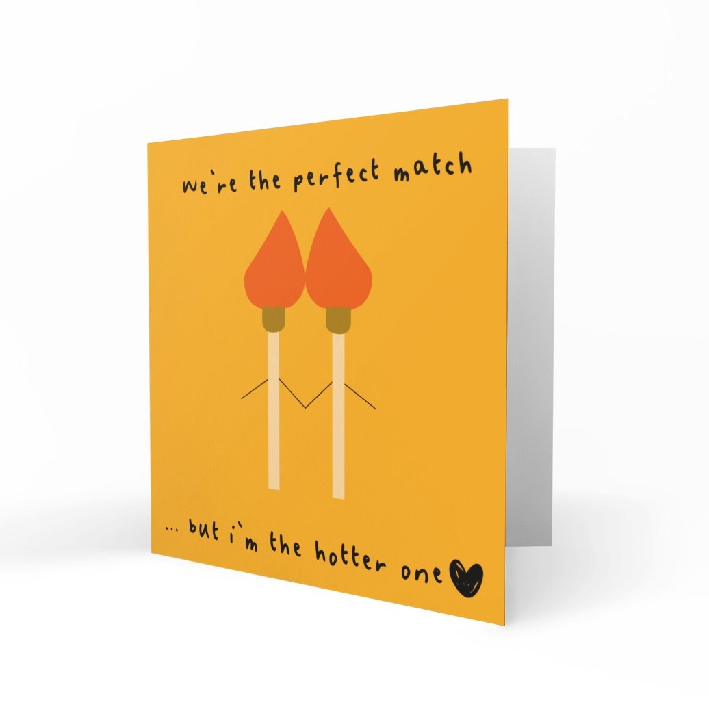 'We're the Perfect Match' Greeting Cards Just Because 