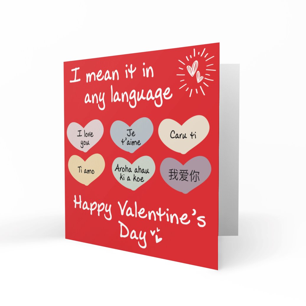 I Mean It In Any Language Greeting Cards Chasing Cards 